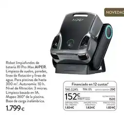 Hipercor Paredes - robot limpiafondos de bateria xl pro max oferta