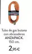 Hipercor Tubo de gas butano con abrazaderas oferta