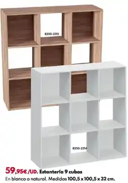 BricoCentro Estantería 9 cubos oferta