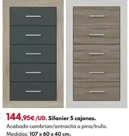 BricoCentro Sifonier 5 cajones oferta