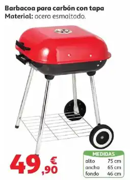 Alcampo Barbacoa para carbón con tapa oferta