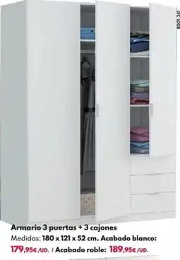BricoCentro Armario 3 puertas + 3 cajones oferta