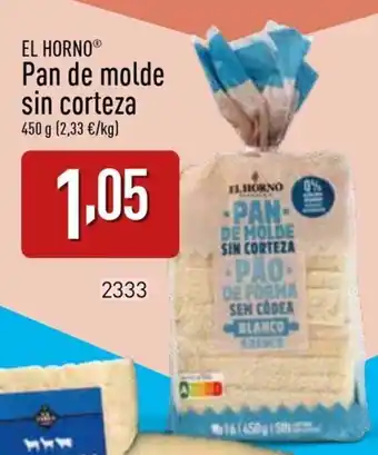 El Horno Pan de molde sin corteza