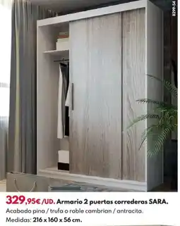 BricoCentro Armario 2 puertas correderas sara. oferta