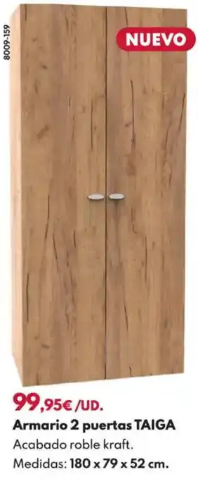 BricoCentro Armario 2 puertas taiga oferta