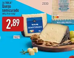 ALDI La Tabla Queso semicurado oferta