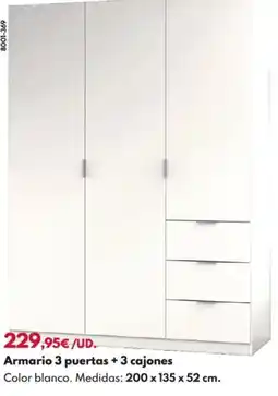 BricoCentro Armario 3 puertas + 3 cajones oferta
