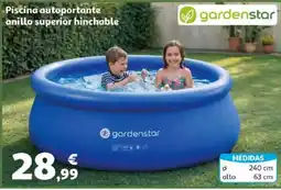 Alcampo Gardenstar Piscina autoportante anillo superior hinchable oferta