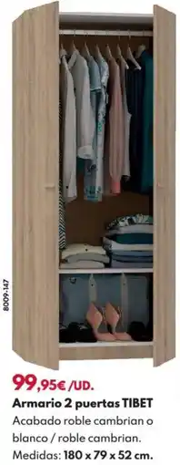 BricoCentro Armario 2 puertas tibet oferta