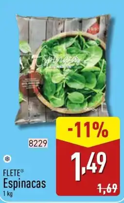 ALDI Flete Espinacas oferta
