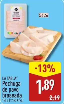 ALDI La Tabla Pechuga de pavo braseada oferta