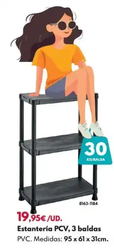 BricoCentro Estantería pcv, 3 baldas oferta