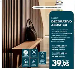 BricoCentro Panel decorativo acústico oferta