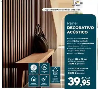 BricoCentro Panel decorativo acústico oferta