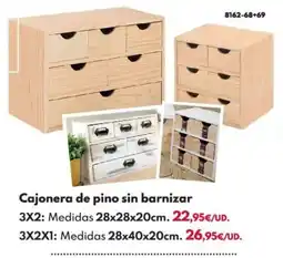 BricoCentro Cajonera de pino sin barnizar oferta