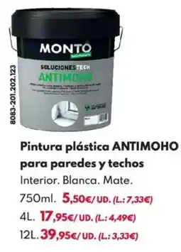 BricoCentro Pintura plástica antimoho para paredes y techos oferta