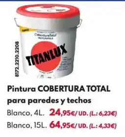 BricoCentro Pintura cobertura total para paredes y techos oferta