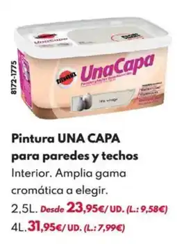 BricoCentro Pintura una capa para paredes y techos oferta
