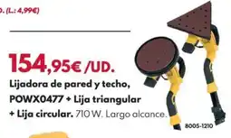 BricoCentro Lijadora de pared y techo, powx0477 + lija triangular oferta