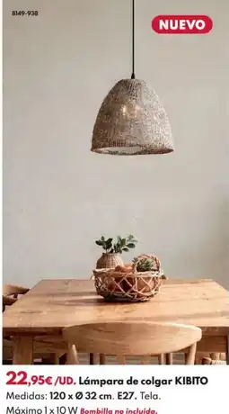 BricoCentro Lámpara de colgar kibito oferta