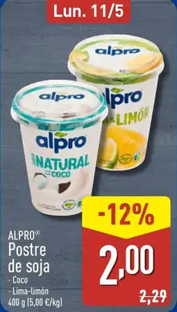 ALDI ALPRO Postre de soja oferta