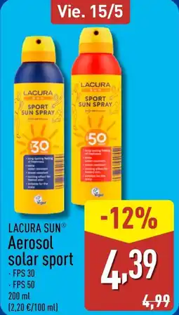 ALDI LACURA SUN Aerosol solar sport oferta