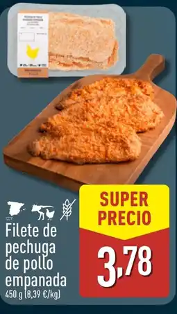 ALDI Filete de pechuga de pollo empanada oferta