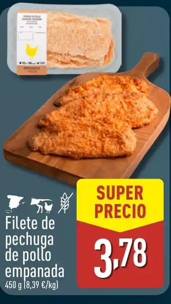 ALDI Filete de pechuga de pollo empanada oferta