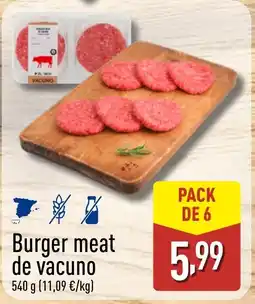 ALDI Burger meat de vacuno 5 oferta