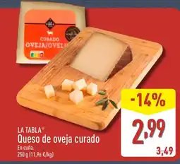 ALDI LA TABLA Queso de oveja curado oferta