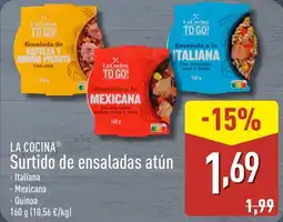 ALDI LA COCINA Surtido de ensaladas atún oferta