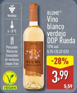 ALDI BLUME Vino blanco verdejo DOP Rueda oferta