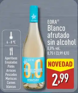ALDI EORA Blanco afrutado sin alcohol oferta