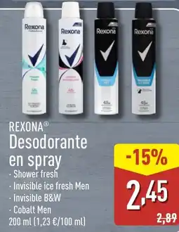 ALDI REXONA Desodorante en spray oferta
