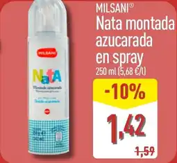 ALDI MILSANI Nata montada azucarada en spray oferta