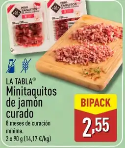 ALDI LA TABLA Minitaquitos de jamón curado oferta