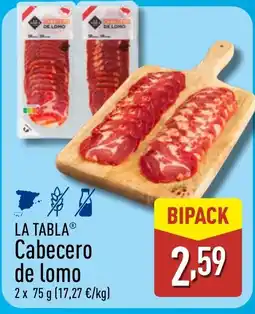 ALDI LA TABLA Cabecero de lomo oferta