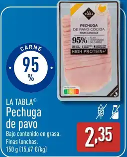 ALDI LA TABLA Pechuga de pavo oferta