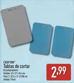 ALDI CROFTON Tablas de cortar oferta
