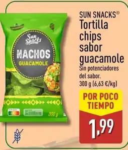 ALDI SUN SNACKS Tortilla chips sabor guacamole oferta