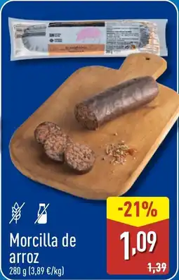 ALDI Morcilla de arroz oferta