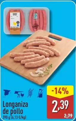 ALDI Longaniza de pollo oferta