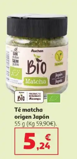 Alcampo Té matcha origen Japón oferta