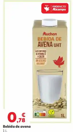 Alcampo AUCHAN Bebida de avena oferta