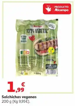 Alcampo AUCHAN Salchichas veganas oferta