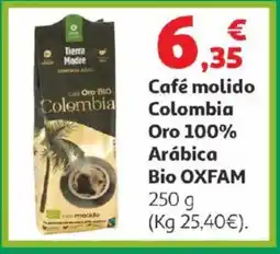 Alcampo OXFAM Café molido Colombia Oro 100% Arábica Bio oferta