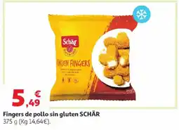Alcampo SCHÄR Fingers de pollo sin gluten oferta