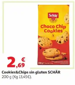 Alcampo SCHÄR Cookies&Chips sin gluten oferta