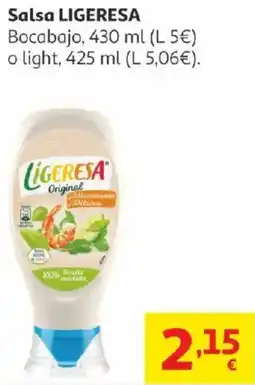 Alcampo LIGERESA Salsa Bocabajo o light oferta