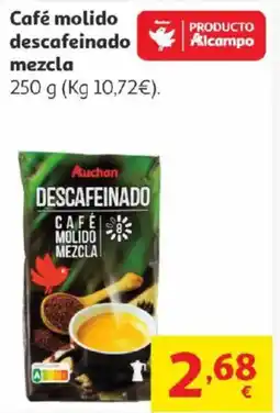 Alcampo AUCHAN Café molido descafeinado mezcla oferta